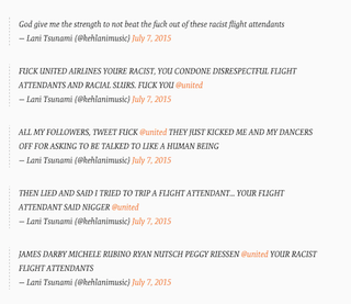 Illustration for article titled United Responds to Kehlani's Tweets About Racist Flight Attendants